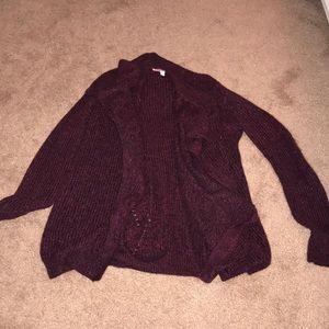 Maroon cardigan